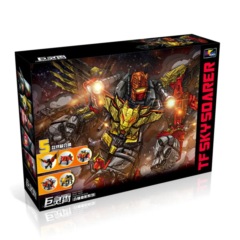 Tanie WEIJIANG 5w1 Predaking Divebomb Rampage Headstrong G1 transformacja Oversize War Eagle Movie model postaci zabawkowe roboty