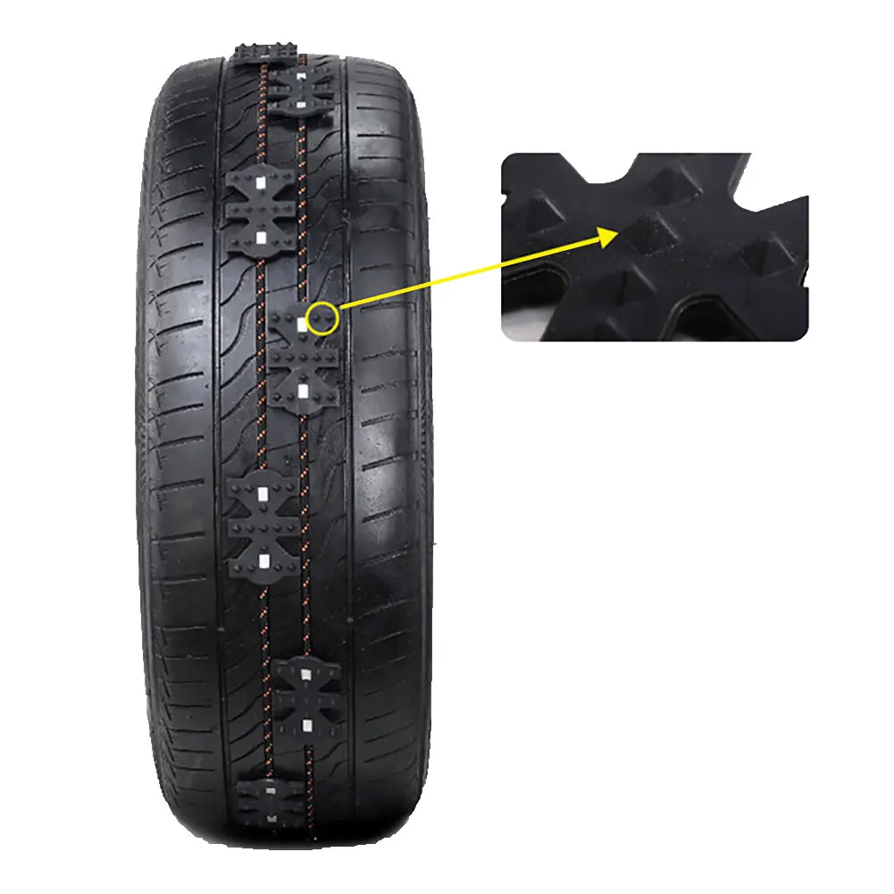 4Pcs Durable Anti-skid Winter Car Truck SUV Safety Anti-slip Wheel Tyre Tire Snow Mud Chain Belt