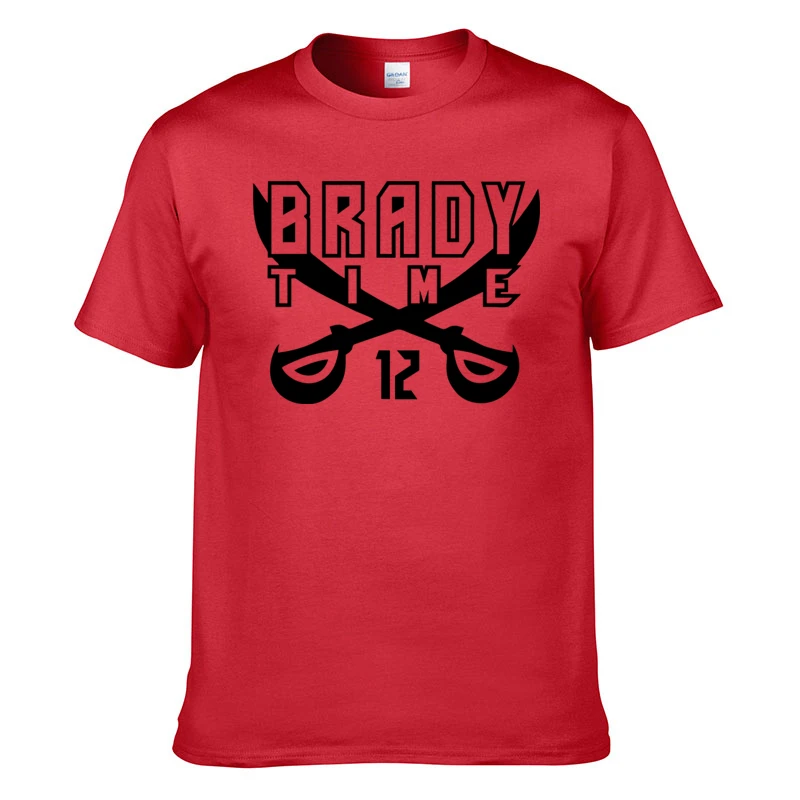 Футболка Brady Time Buccaneers мужская с коротким рукавом хлопок Повседневная летняя