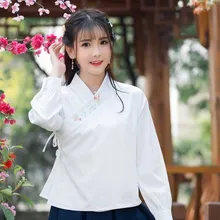 Современная Улучшенная Китайская одежда, летняя одежда для женщин, антикварный стиль, повседневная жизнь, студенческий костюм с юбкой, сказочный стиль, китайский стиль