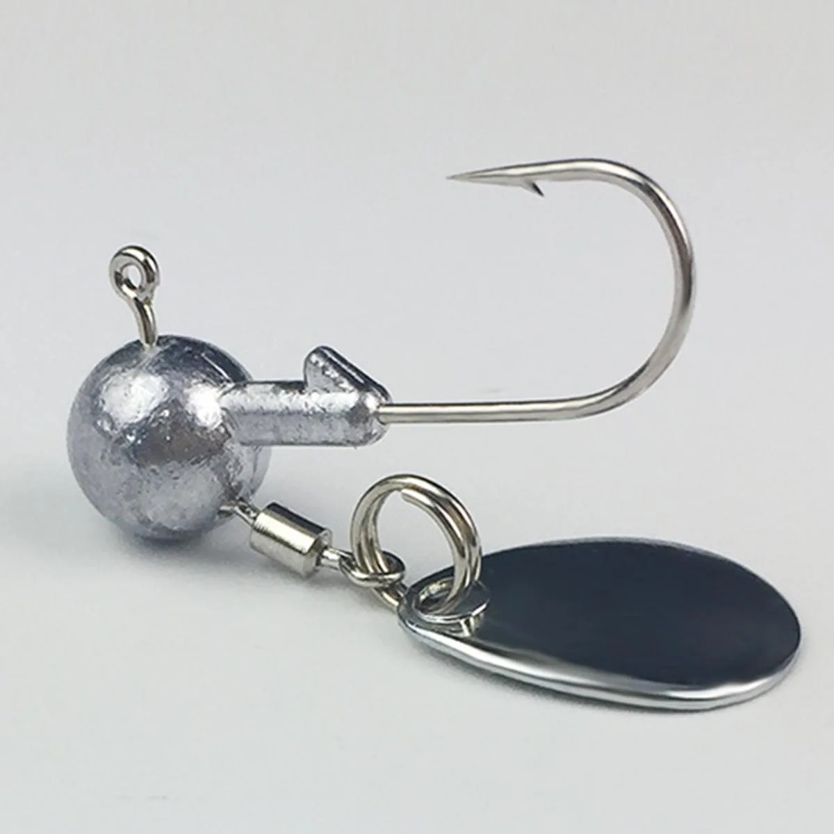 

5PCS/set Fishing Hook High Carbon Steel Round Shape Ball Jig Head Barbed Hooks With Rotation Ring Spoons Tackle Fishhooks 2g/4g