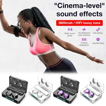 

Wireless Bluetooth Headphones Waterproof Touch Control TWS Bluetooth 5.0 Earphone With 3600mAh Charging Bin For IPhone Samsung