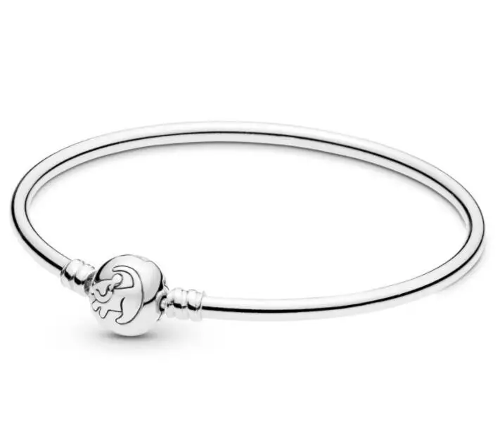 

Original 925 Sterling Silver Pandora Bracelet Diney, The Lion King Clasp Snake Chain Bracelet Bangle Fit Bead Charm Jewelry