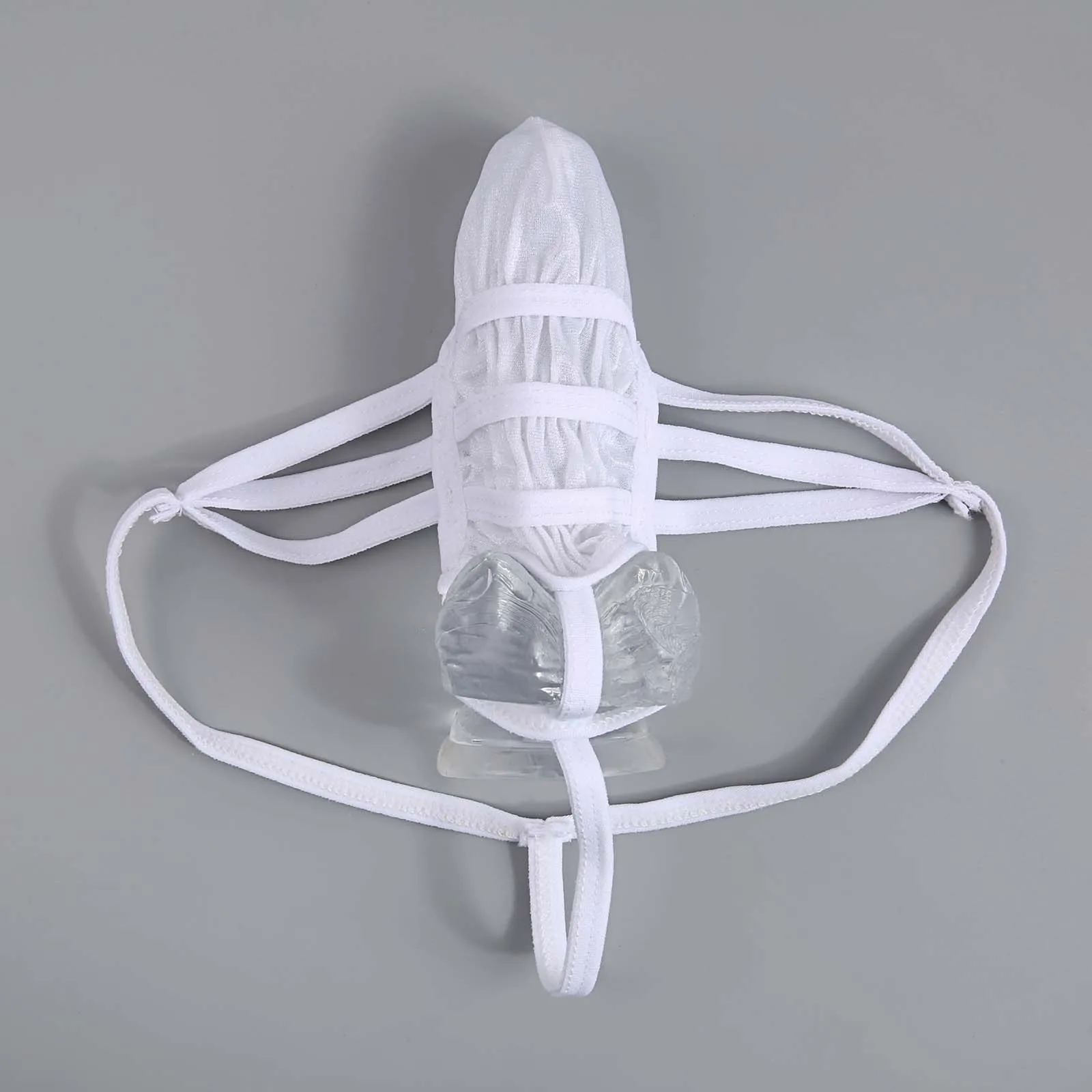 Male Underwear CLEVER-MENMODE Men Sexy Lace Up Penis Pouch G String Underwear Men's Thong Open Front Panties Fetish Jockstrap Erotic Lingerie