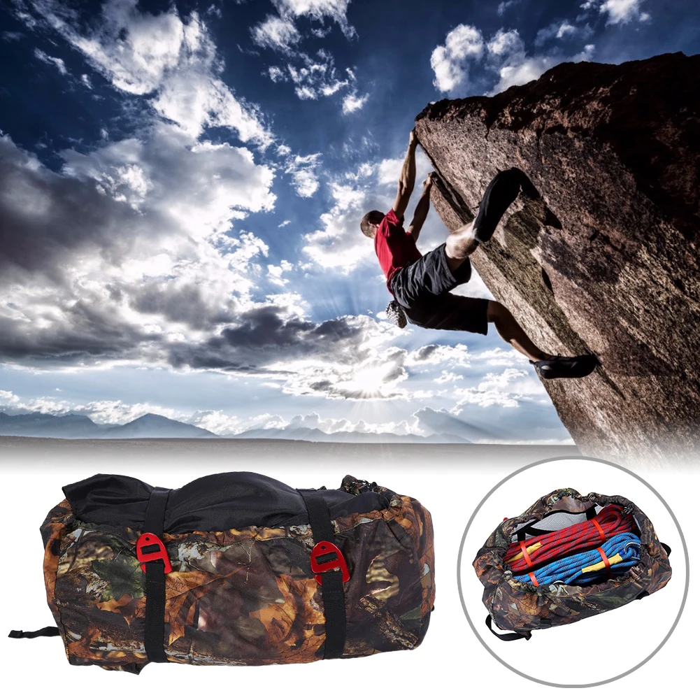 

Mountaineering Rope Bag Shoulder Rope Storage Bag Outdoor Camping Rock Climbing Folding Portable Camouflage Handbag Waterproof