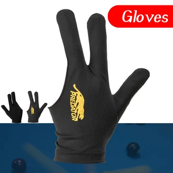 Rękawice PREDATOR Lycra tkaniny lewa ręka otwórz trzy palce Snooker rękawiczka bilardowa basen Snooker Fitness akcesoria bilardowe tanie i dobre opinie POOL CN (pochodzenie)