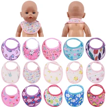 Bavoirs de poupée en coton fait à la main, accessoires adaptés à bébé de 43cm, poupée américaine de 16 à 18 pouces, jouets russes