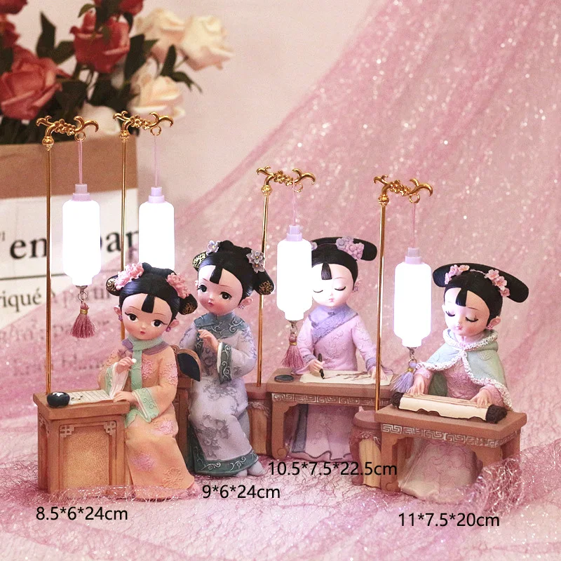 

Retro Cute Princess Miniature Figurines Home Decoration Accessories Vintage Palace Girls Ornament Crafts Christmas Birthday Gift