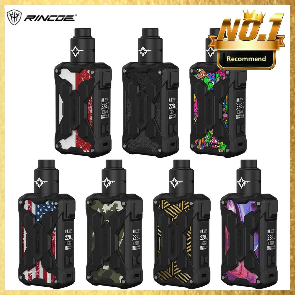 Оригинальный комплект Rincoe Mechman Lite TC Wi/ 228W Mod & Metis RDA атомайзер 0 002 s flash fire speed 810 Набор