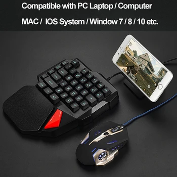 

Gaming Keyboard K108 Mechanical One-Handed Keyboard for PUBG Mobile Game Left Hand Small Keyboard Dropship