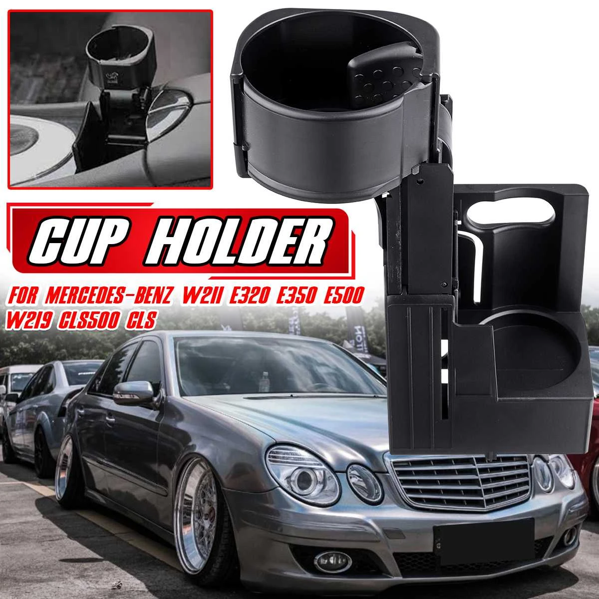 2116800014 B66920118 Car Center Console Insert Drinks Cup Holder For