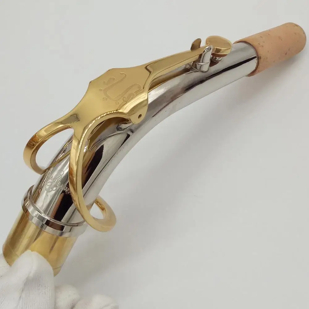 

Бесплатная доставка Профессиональный музыкальный инструмент для саксофона на шею латунный никелированный Sax пользовательские аксессуары для шеи