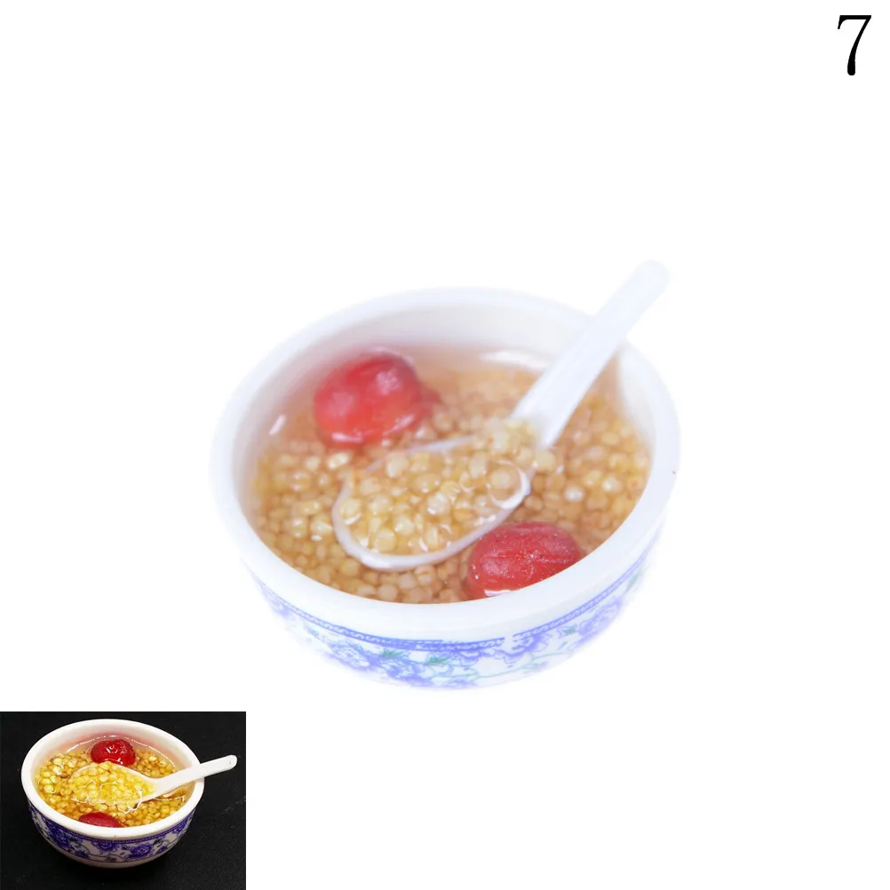 Китайская кухня десертная лапша тофу рыбные чаши палочки для еды Подставка для тарелок кукольная миниатюрная Детская DIY кухонная кукла игрушечные дома - Цвет: 1pcs