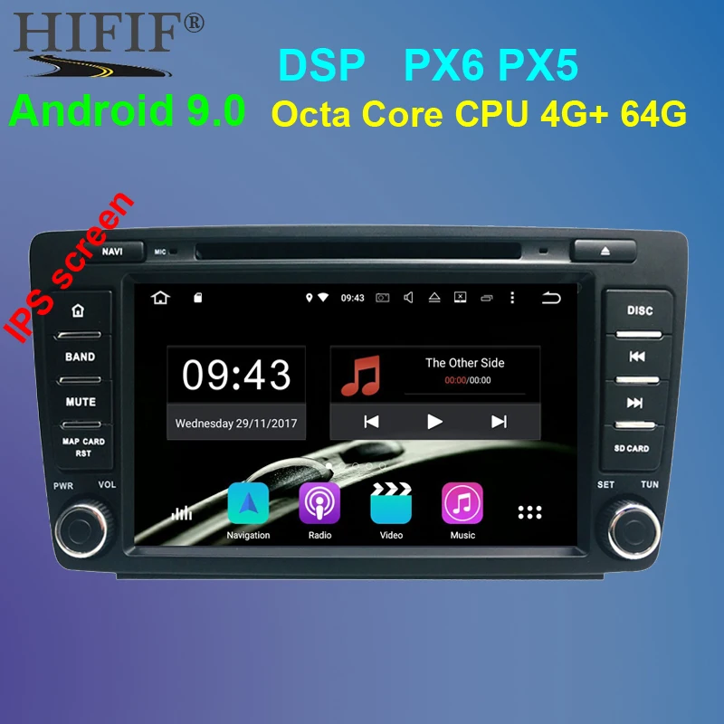 PX6 8 &quotIPS 2din Android 10 Восьмиядерный автомобильный навигатор 4G + 64G DSP Wifi диск Bluetooth для