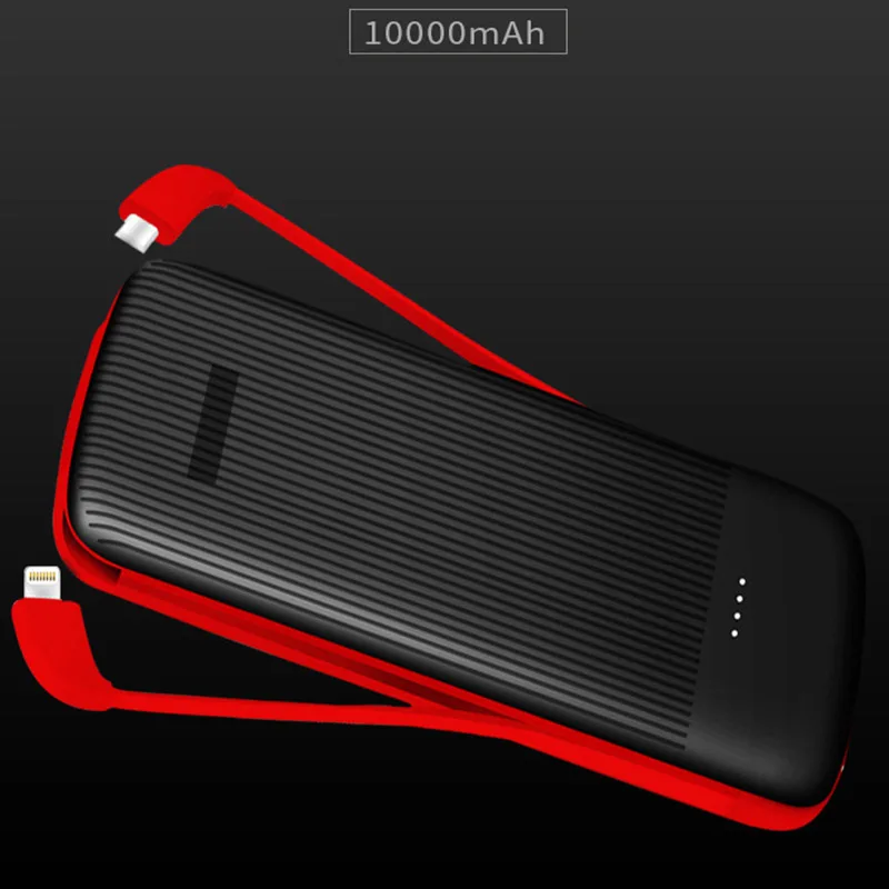 TUOSHIKE 10000 мАч Внешний аккумулятор с USB быстрый заряд кабеля для iPhone samsung Xiaomi huawei LG портативный внешний аккумулятор