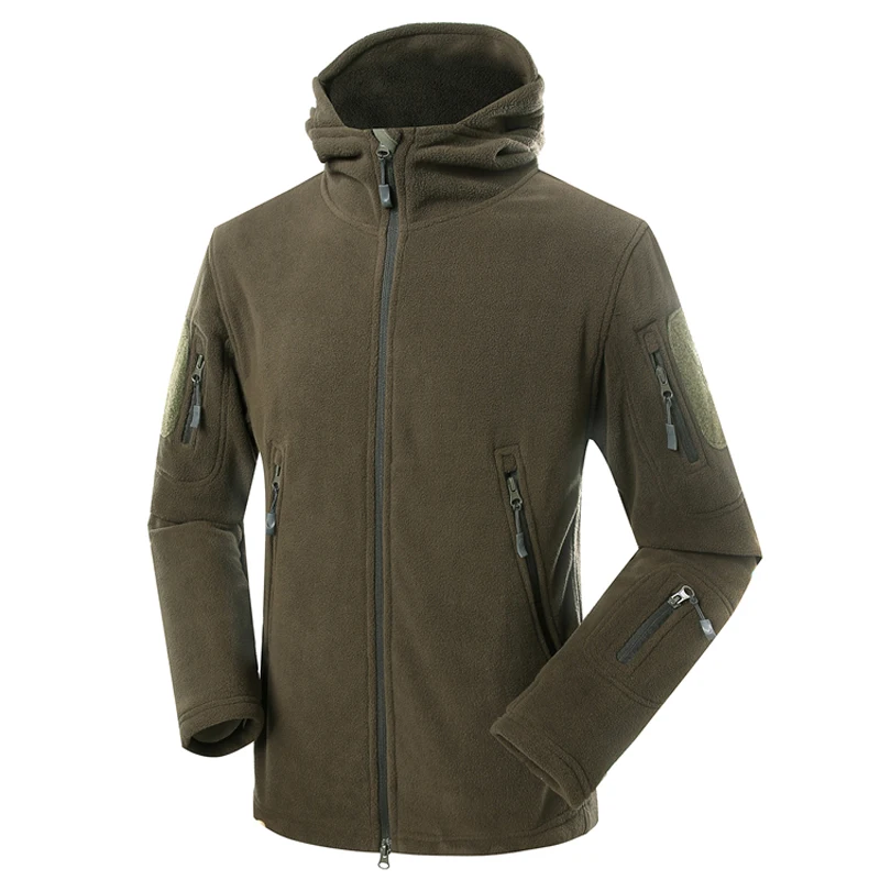 

Men Winter Military Fleece Jacket Warm Army Tactical Jacket Thermal Breathable Hooded Men Outerwear Hoodie Softshell Jacket Coat