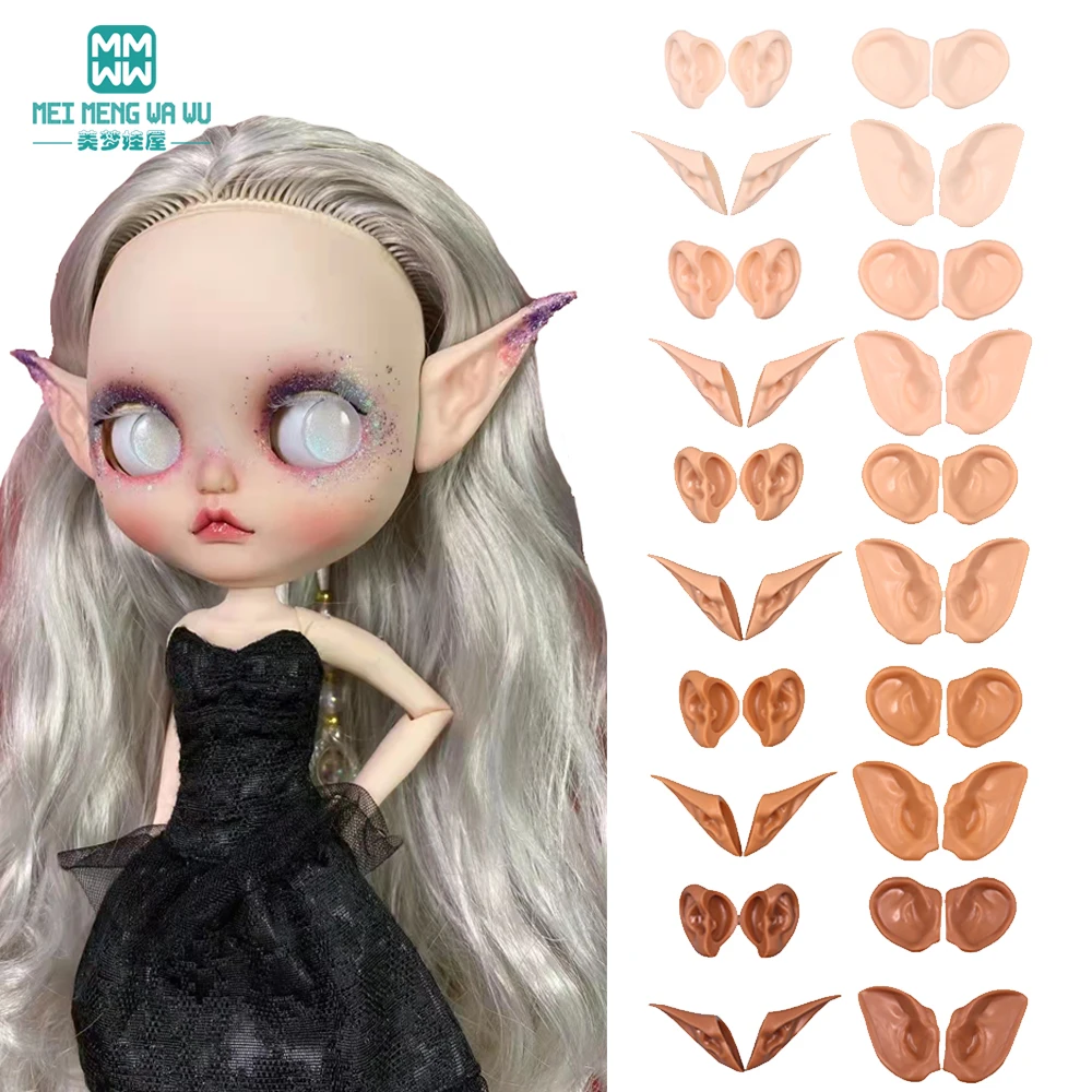 

blyth doll accessories make up Toys Change ears, human ears Multiple skin tones