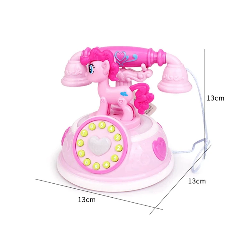 Ретро детский телефон с единорогом игрушка раннее образование история машина детский телефон эмуляция игрушечные телефоны для детей музыкальные игрушки