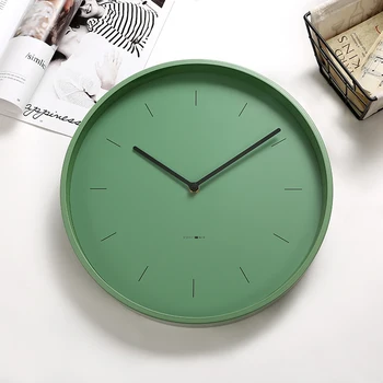 

Green Silent Wall Clock Modern Design Creative Minimalist Wall Clock Living Room Creative Wandklok Home Watch