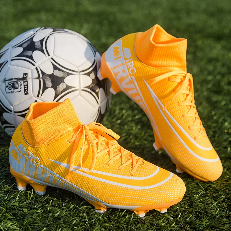 Men Soccer Shoes Cleats High Ankle Football Shoes Long Spikes Outdoor Traing Boots for Men Shoes Soccer Cleats Sneakers Men