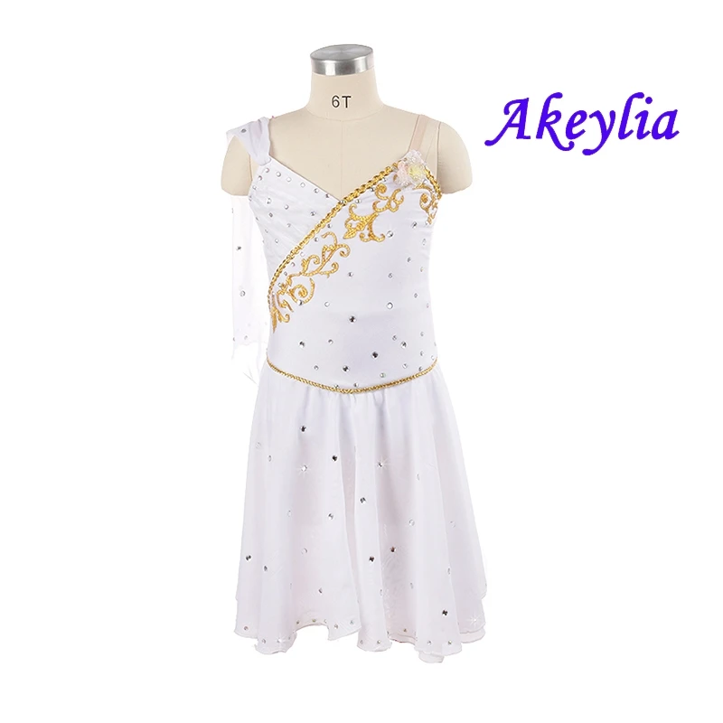 Adult Modern Ballet Lyrical Tutu Costume White Cupid Ballet Costume