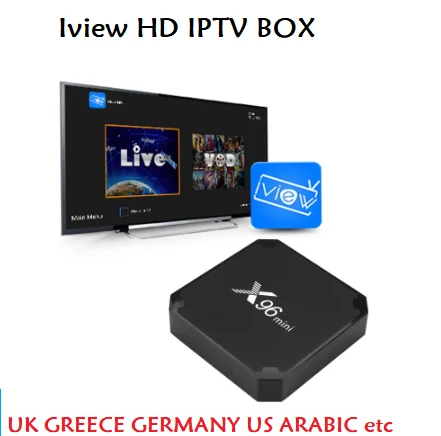 

X96 mini iview HD iptv Streaming Media Player Amlogic Europe IPTV Box Support HEVC 4K WiFi Sport Movie Music uk greece iptv