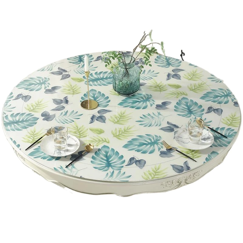 Свадебная Водонепроницаемая круглая скатерть Tischdecke из ПВХ скатерть|soft glass|table cloth