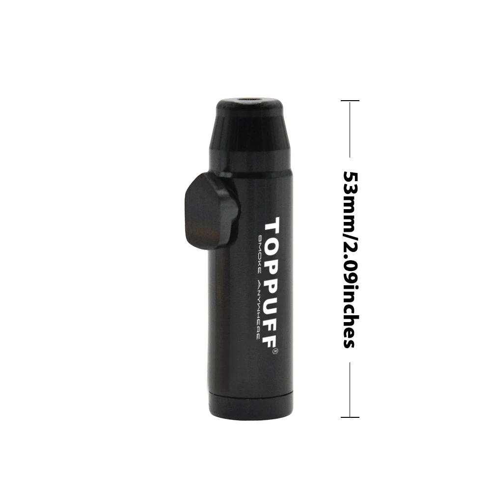 TOPPUFF DANGER Aluminun Sniffer металлический плоский/точечный Snorter Rocket Snuff Bullet Sniff Smoking Pipe