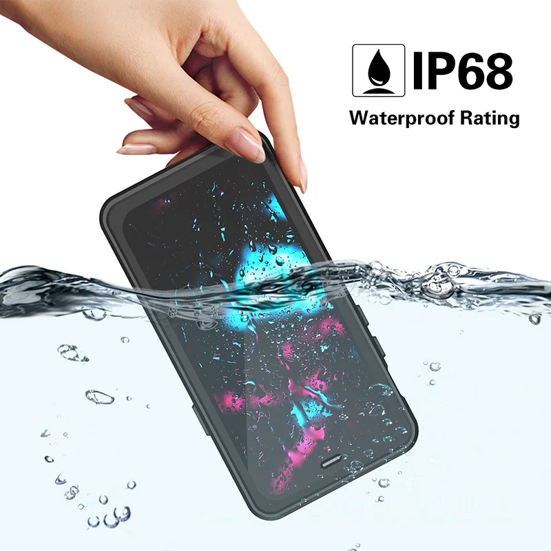 Черный чехол для iPhone 12 полноразмерный водонепроницаемый с защитой от снега Pro Max 13