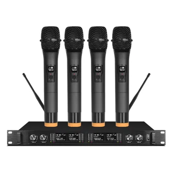

Wireless microphone professional stage one for four handheld headset lavalier condenser conference microphone