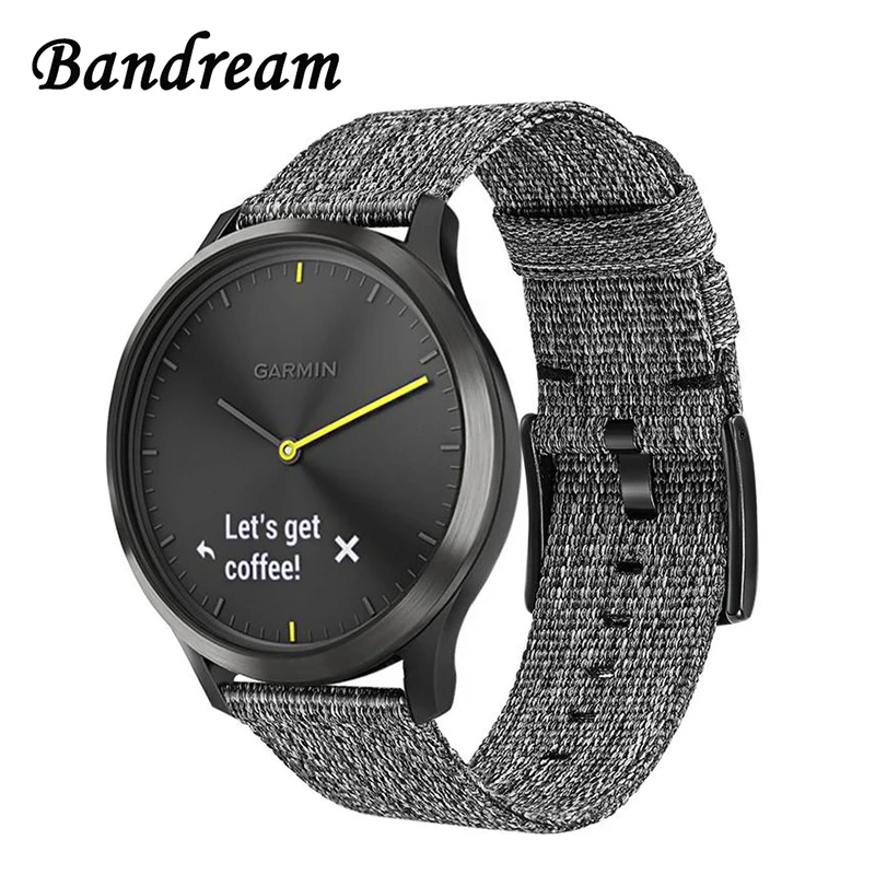 Холщовый нейлоновый ремешок для часов Garmin Vivoactive 4/4S/Venu/lux/style/Vivomove 3/3 S/HR быстросъемный ремешок для часов