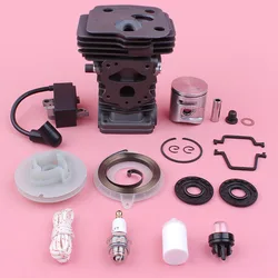 Kit de Piston à bobine d'allumage cylindre, pour Husqvarna 445 445E, pièce de scie à chaîne, poulie de démarreur, ressort, joint d'huile, ampoule d'amortissement 42mm 