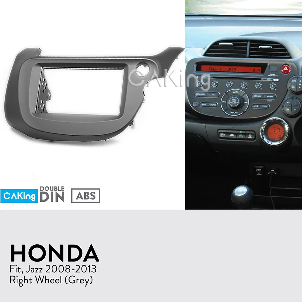 Приборная панель Автомобильная 2DIN для Honda Jazz подходит 2008-2013 (правое колесо/серый) |