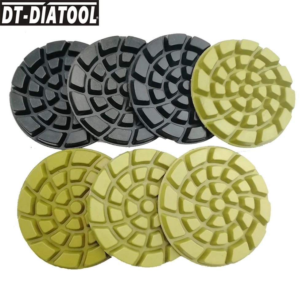 DT DIATOOL 7 шт. Диаметр 4 &quot/100 мм полировальные диски для бетона с алмазным покрытием