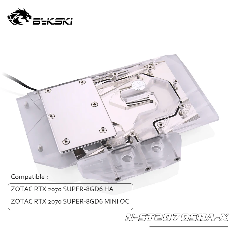 Кулер для графического процессора Bykski ZOTAC RTX 2070 SUPER 8GD6 MINI OC полноразмерный водяной
