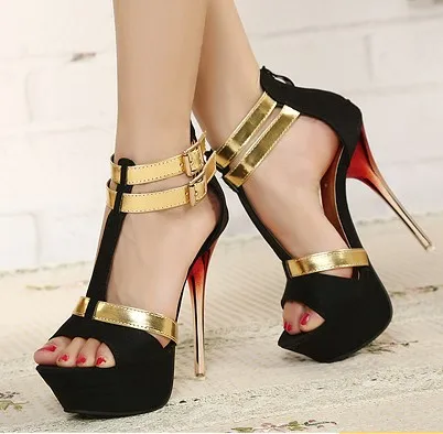 

2017 Thin Heeled Nightclub Fish Mouth WOMEN'S Sandals High Heel Waterproof Platform Rome Sandals Europe And America Ladies'
