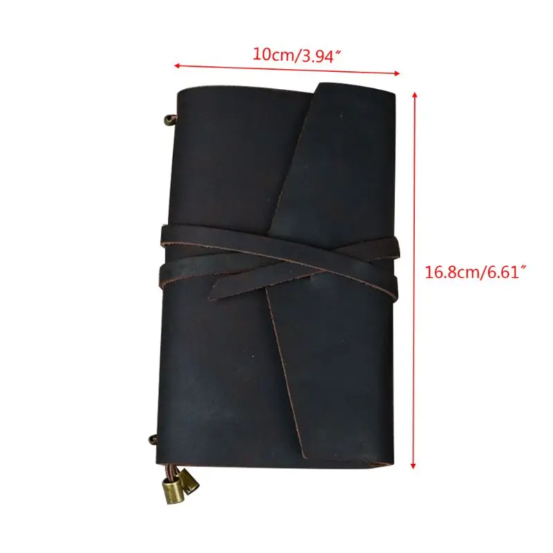 

Crazy Horse Leather Notebook Vintage Business Travel Journal Notepad Scrapbook AXYF