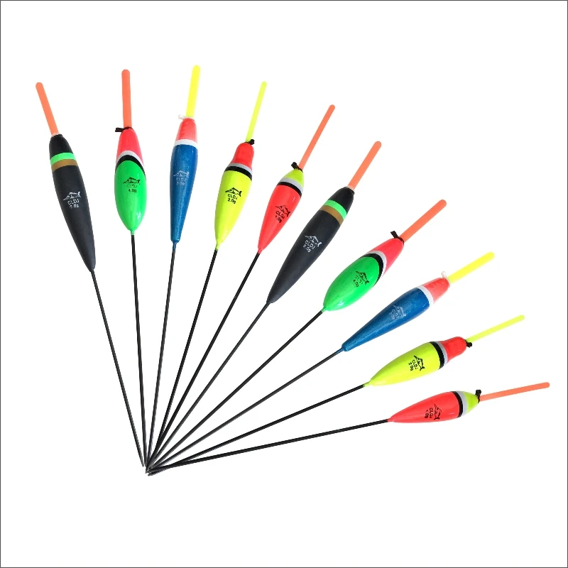 10PCS/lot Fishing Float Set Buoy Bobber Stick Fish Tackle Vertical 2g 4g 5g Mix Size Color for Carp Accessories Goods | Спорт и