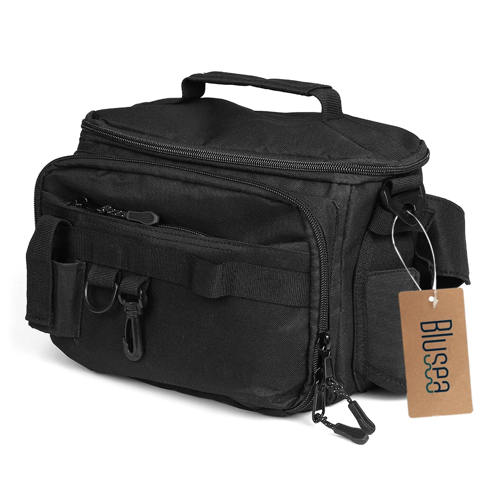 

Blusea Fishing Bag Canvas Multifunctional Outdoor Waist Shoulder Bags Fishing Reel Lure Storage Bag With Fishing Tackle Box
