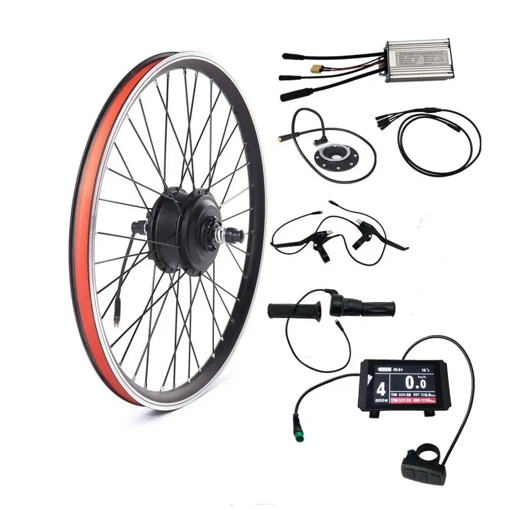 36 в 250 Вт/350 Вт/500 Вт набор для преобразования электровелосипеда с водонепроницаемым разъемом для горного электрического велосипеда KT дисплей тормозной рычаг/датчик - Цвет: 250w lcd8brakelever