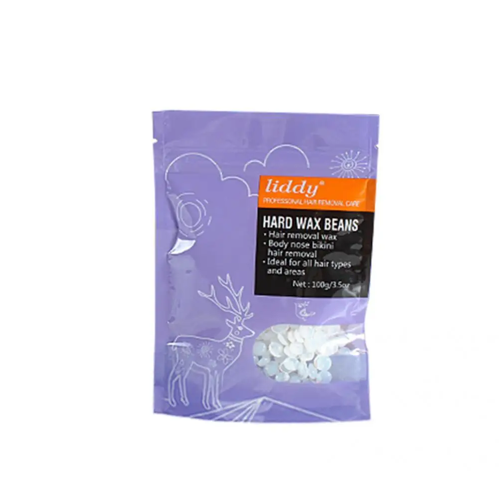 Solid 100g/300g/500g Painless Wax Beans Depilatory Hot Film Transparent Hair Removal Beans Low Melting Point   for Leg 6