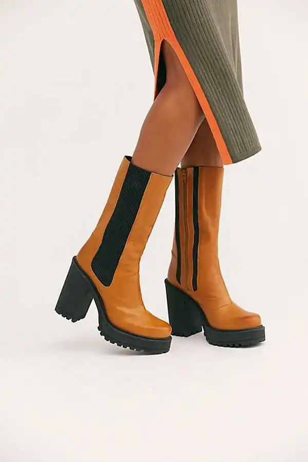 

High With 40-43 Waterproof Platform Head Woman Boots Tide