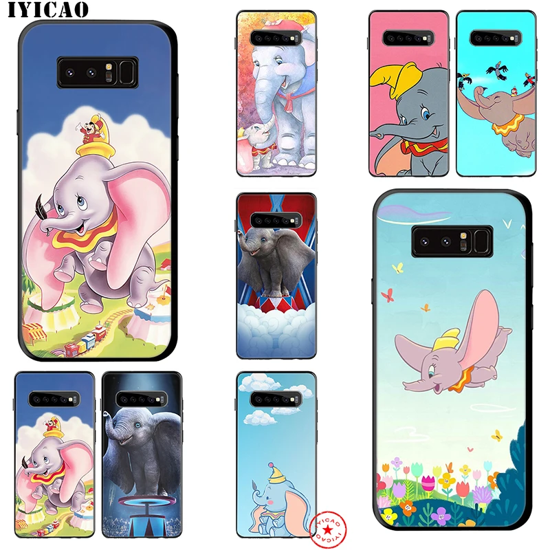Мягкий чехол IYICAO Dumbo для samsung Galaxy S10e S10 S9 S8 Note 8 9 10 Plus S6 S7 Edge TPU |