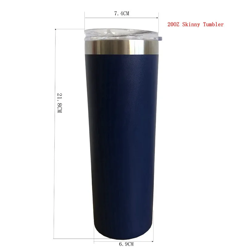 News 20oz 30oz Skinny Tumbler Double Wall Stainless Steel Vacuum Tumbler Vacuum Insulated Straight Cups Flask Beer Coffee Mugs
