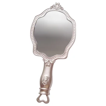 

Girls Cosmetic Vintage Vanity Mirror Princess Mini Make-up Hand Held Mirror Makeup Hand Mirror Unique Gift for Girl