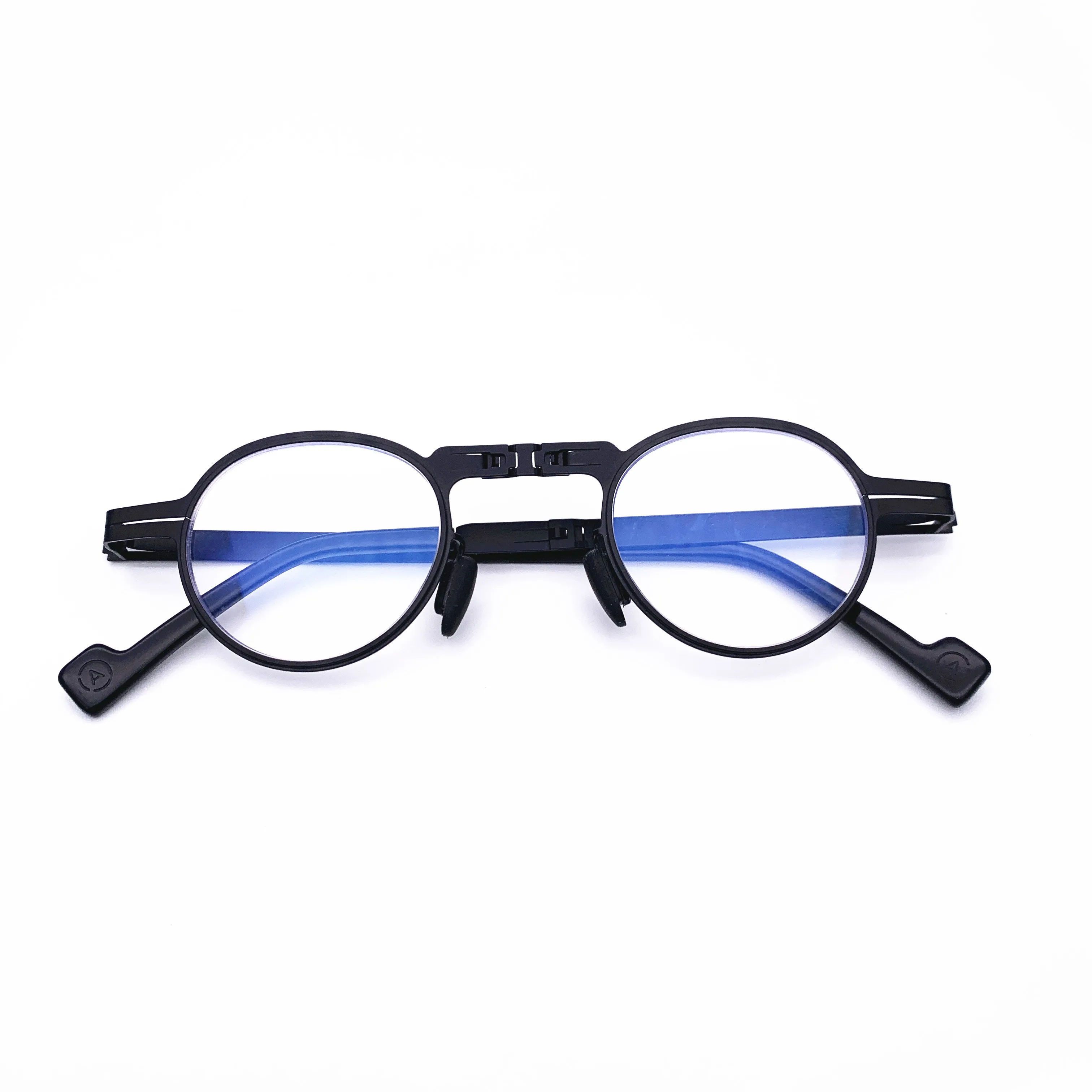 

Belight Optical Fancy Vintage Retro Design Folding Glass Mini Round Shape optical frame spectacle frame precription lens
