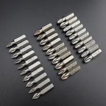 

10Pcs/Lot 25mm CR-V PZ/PH Pozidrive Phillips Bits Hex Shanked Anti Slip Screwdriver Bits Magnetic Single Head PZ1 PZ2 PZ3 6.35mm