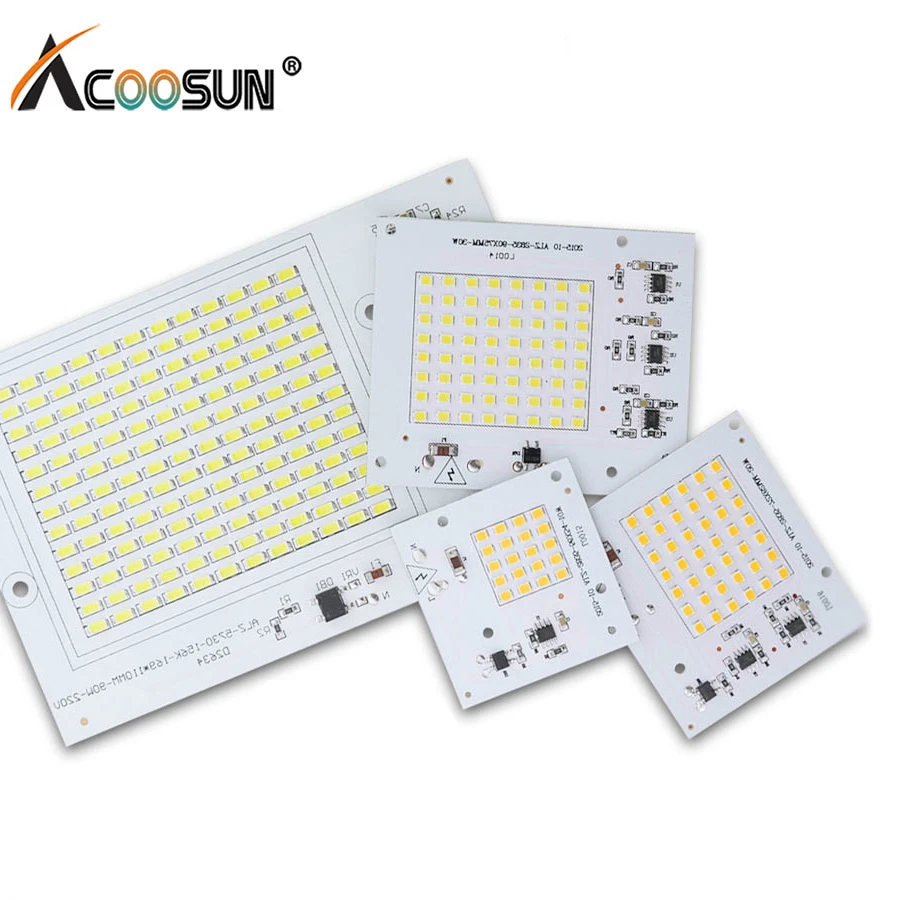 Светодиодный чип 220 В Smart IC 10 Вт 20 30 50 90 Cob светодиодный 2835/5730 SMD DIY наружный