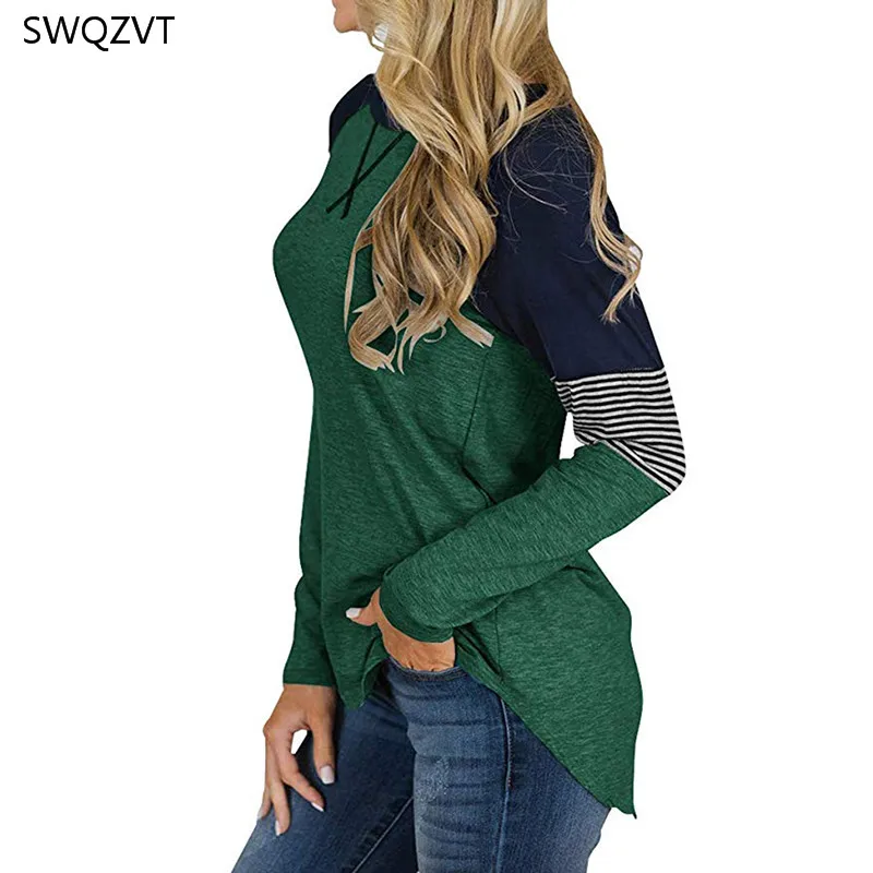Skup Nowa koszulka z długim rękawem damska jesień wiosna wokół szyi Casual luźna koszulka damska koszulka damska tshirt ubrania damskie 2020