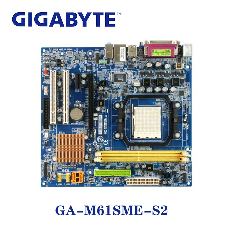 Socket AM2 For NVIDIA GeForce 6100 Gigabyte GA M61SME S2 Motherboard DDR2  8GB GA M61SME S2 Desktop Systemboard MicroATX Used|Motherboards| -  AliExpress